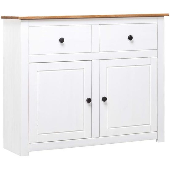 Buffet Blanc 93x40x80 cm Pin Gamme Panama