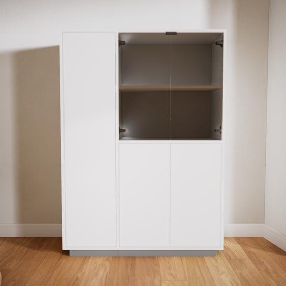 Buffet - Blanc, pièce modulable, enfilade, avec porte Blanc - 115 x 162 x 47 cm