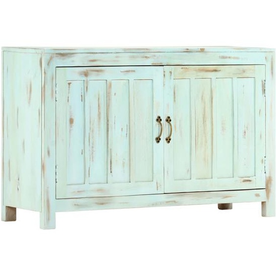 Buffet Bleu clair 110x35x70 cm Bois de manguier massif