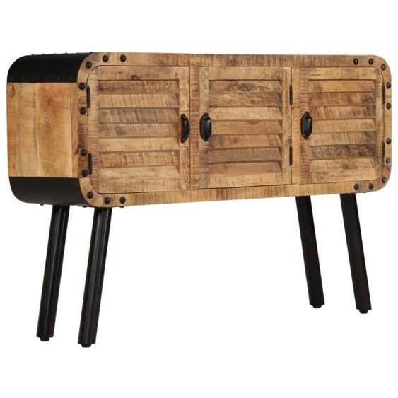 Buffet - MOTHINESSTO - LY2199 - Bois de manguier massif - 3 portes - 120 x 30 x 76 cm