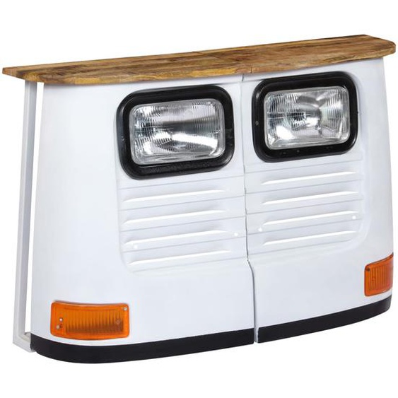 Buffet Bois de manguier massif Forme de camion Blanc