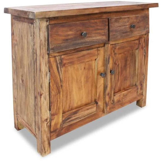 Buffet bas - MOTHINESSTO - Modèle LY4739 - Bois de récupération massif - 2 tiroirs - Style vintage