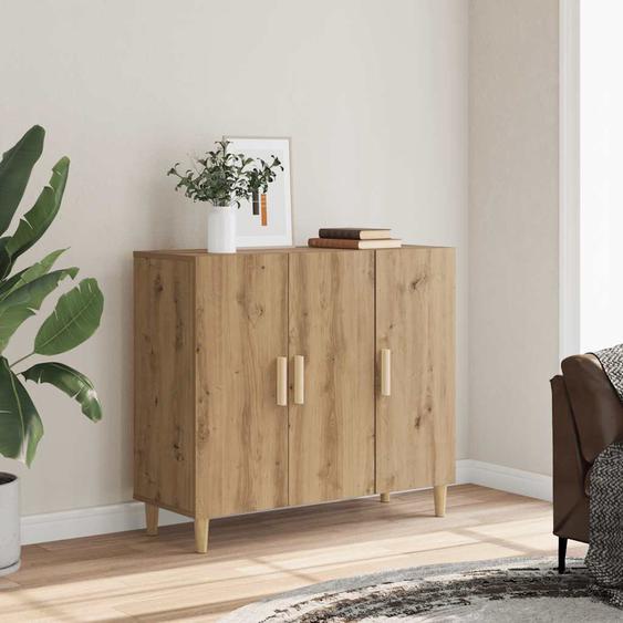 Buffet chêne artisanal 90x34x80 cm bois dingénierie