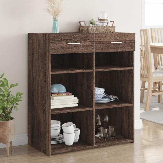 Buffet chêne marron 80x42,5x93 cm bois dingénierie