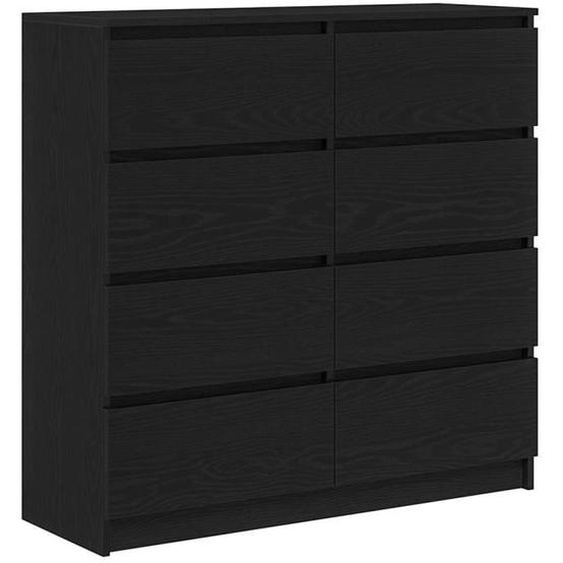 Buffet - Chêne Noir - 100x35x99 cm - Bois dingénierie - Style Contemporain - Multifonctionnel