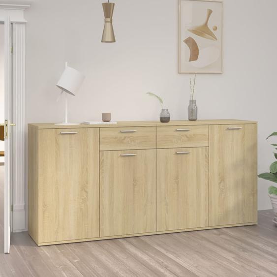 Buffet Chêne sonoma 160x36x75 cm Bois dingénierie
