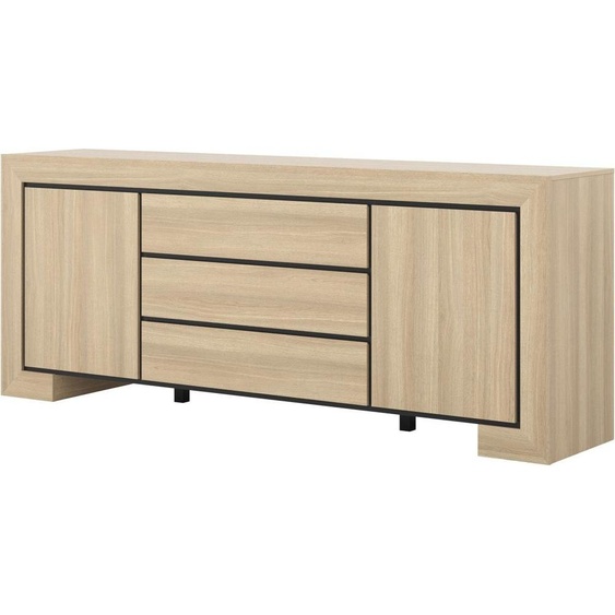 Buffet collection COPA – 2 portes et 3 tiroirs – 225x90x48 cm – Chêne élégant – Design scandinave