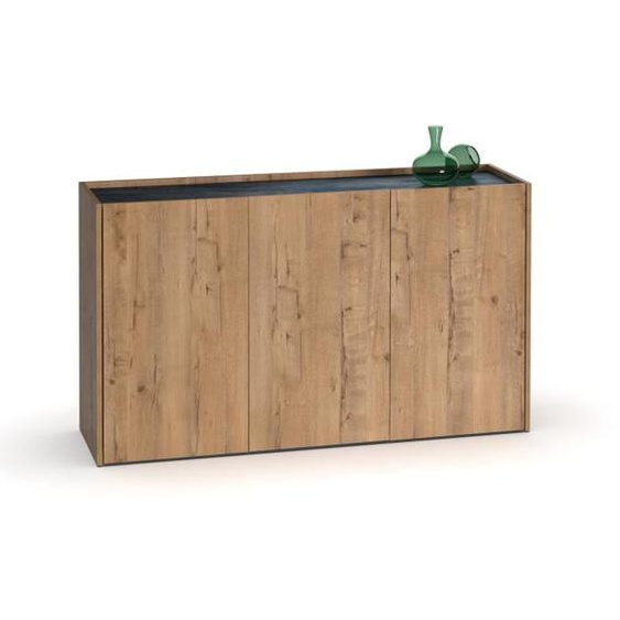 Buffet coloris chêne doré - imitation marbre - Hauteur 80 x Longueur 140 x Profondeur 40 cm