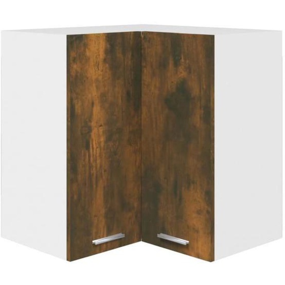 BUFFET DE CUISINE - BAO Armoire dangle suspendue Chêne fumé 57x57x60 cm - 7393155073917