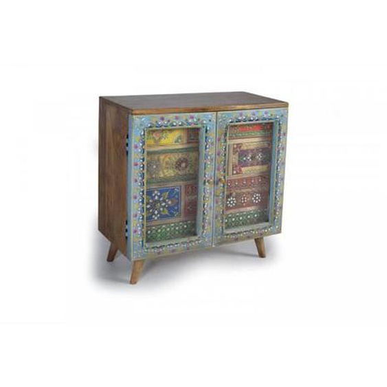 Buffet - DECORATION DAUTREFOIS - Multicolore - Bois Manguier - 7 Tiroirs - Vintage 60x30x62cm