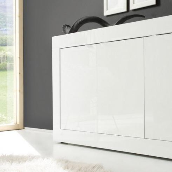 Buffet design laqué blanc 3 portes - Lernig Small - Laqué Blanc