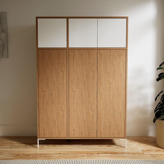 Buffet - Effet chêne, pièce modulable, enfilade, avec porte Blanc - 115 x 168 x 47 cm