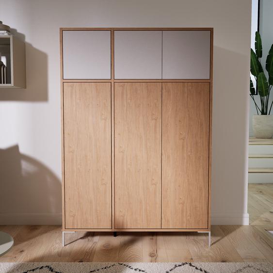 Buffet - Effet chêne, pièce modulable, enfilade, avec porte Gris clair - 115 x 168 x 47 cm