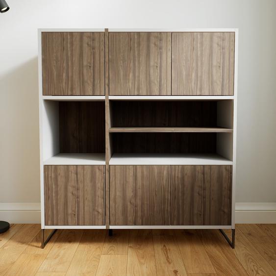Buffet - Effet noyer, pièce modulable, enfilade, avec porte Effet noyer - 115 x 129 x 47 cm
