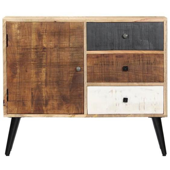 Buffet en bois de manguier massif - Marron - Style Scandinave - Moderne - 88 x 30 x 73 cm
