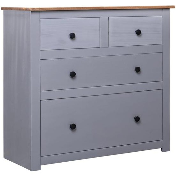 Buffet Gris 80x40x83 cm Pin Gamme Panama