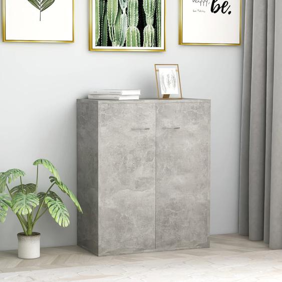 Buffet Gris béton 60x30x75 cm Bois dingénierie
