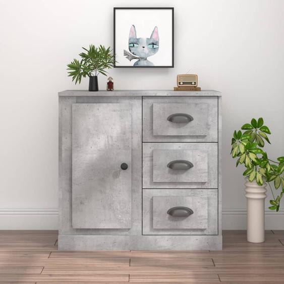 Buffet gris béton 70x35,5x67,5 cm bois dingénierie