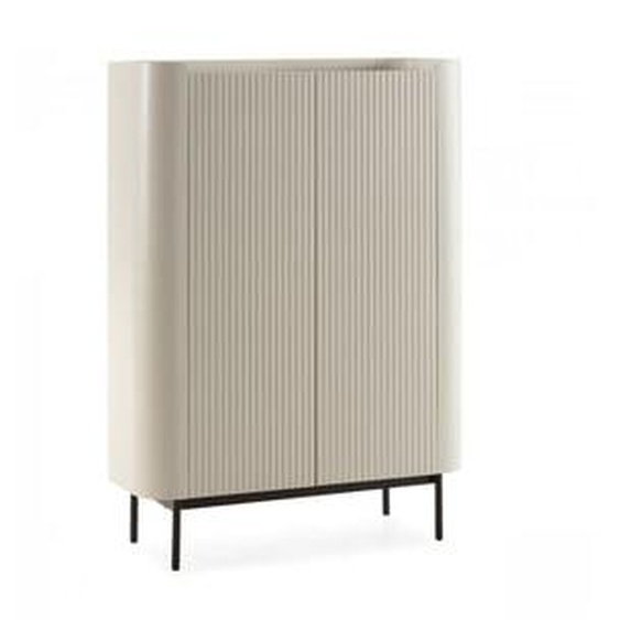 Buffet haut 2 portes 100 cm JAY effet tasseaux