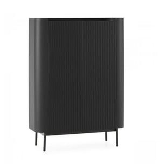 Buffet haut 2 portes 100 cm JAY effet tasseaux