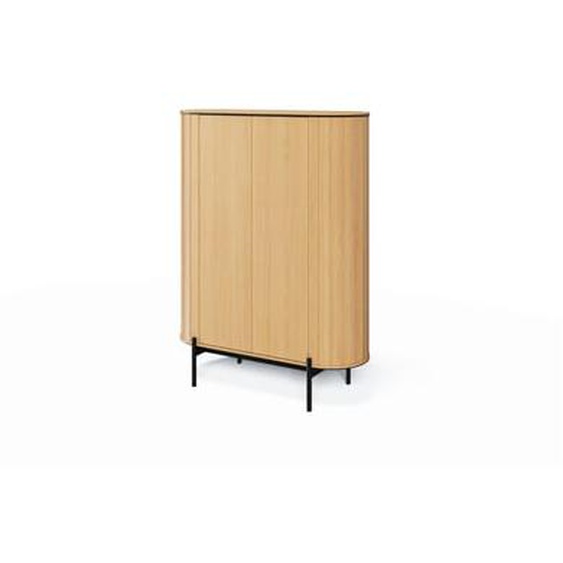 Buffet haut arrondi 2 portes 107 cm AMBOISE couleur chêne