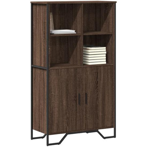 Buffet haut chêne marron 79,5x35,5x137,5 cm bois dingénierie