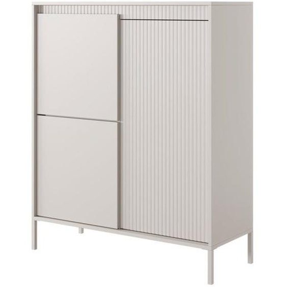 Buffet haut - FALSETTO - 3 portes - 104 cm - beige