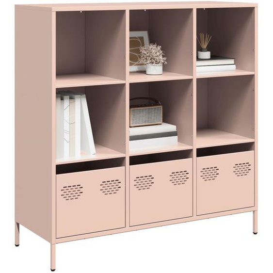 Buffet haut rose 101,5x39x103,5 cm acier