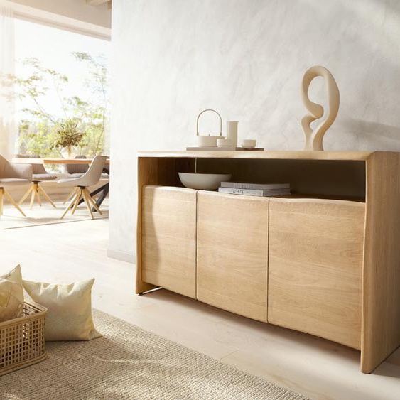 Buffet Live-Edge 145 cm Chêne naturel 3 portes Massif, Buffets, Baumkantenmöbel, Massivholzmöbel, Massivholz