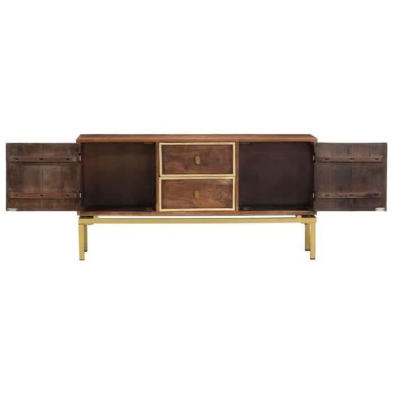 Buffet - MOTHINESSTO - Bois massif de manguier - 2 portes et 2 tiroirs - Style vintage