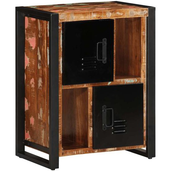 Buffet multicolore 55x35x70 cm bois massif récupération