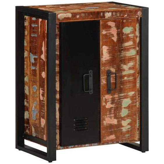 Buffet multicolore 55x35x70 cm bois massif récupération