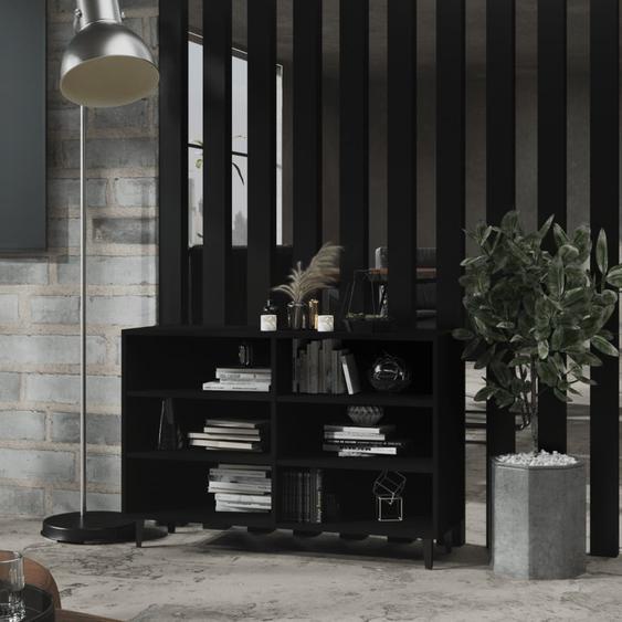 Buffet noir 103,5x35x70 cm bois dingénierie