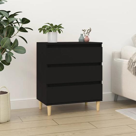 Buffet Noir 60x35x70 cm Bois dingénierie