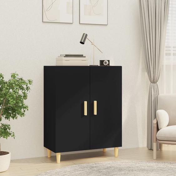 Buffet Noir 70x34x90 cm Bois dingénierie