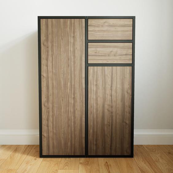 Buffet - Effet noyer, moderne, avec porte Effet noyer et tiroir Effet noyer - 79 x 118 x 34 cm