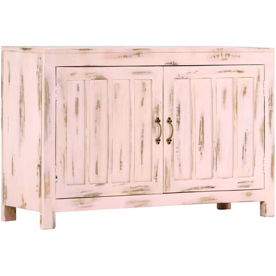 Buffet Rose clair 110x35x70 cm Bois de manguier massif