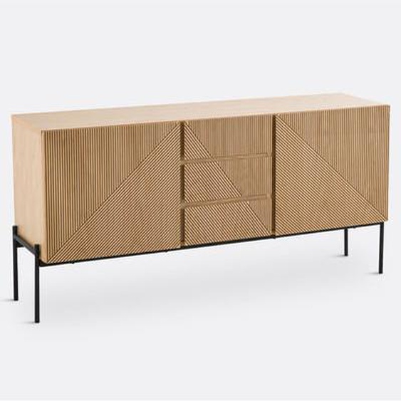 Buffet vintage, 2 portes, 3 tiroirs, Lodge