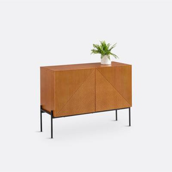 Buffet vintage placage chêne 2 portes, Lodge