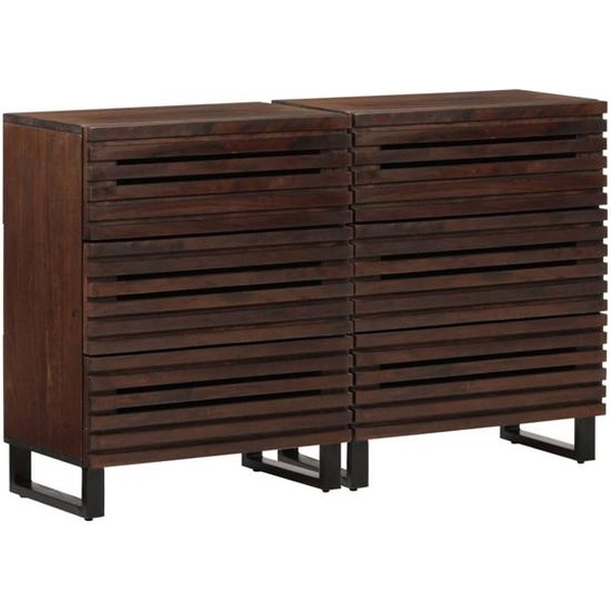 Buffets 2 pcs 60x34x75 cm bois massif de manguier