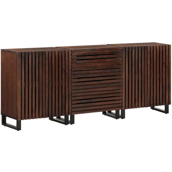 Buffets 3 pcs 60x34x75 cm bois massif de manguier