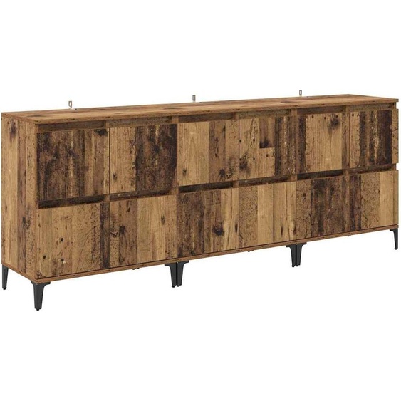 Buffets 3 pcs Bois Ancien 60 x 35 x 70 cm Bois dingénierie