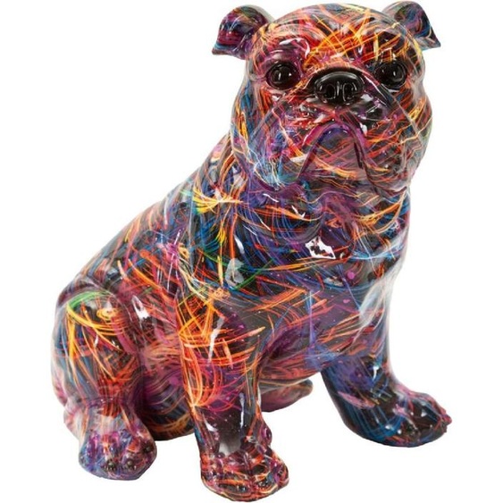 Bull Chien décoratif Psycho multicolore 21,5 x 21 x 15,5 cm