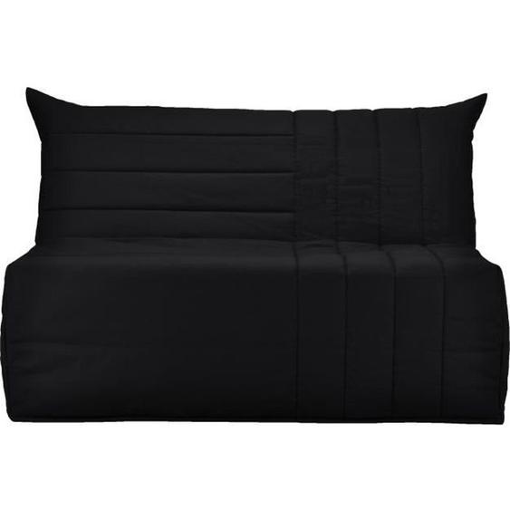 BULTEX Banc BZ BECCI 3 places - L 142 x P 101 cm - Tissu noir