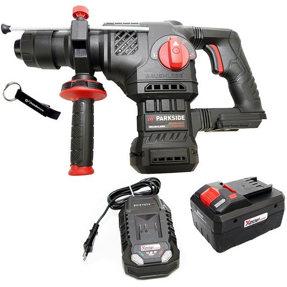 Bundle HEADNMORE® - PARKSIDE PERFORMANCE® Marteau combiné sans fil 20V PKHAP 2058 A1 + porte-clés HEADNMORE® (batterie 1x8Ah incluse)