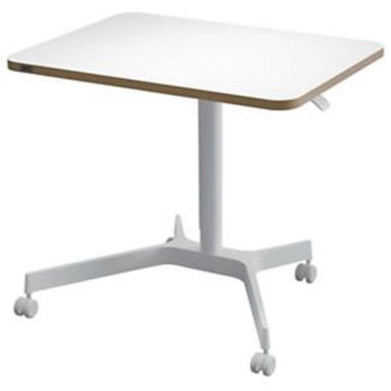 Bureau assis-debout compact Leitz Ergo - Réglage manuel en hauteur - L. 80 x P. 60 cm - Blanc