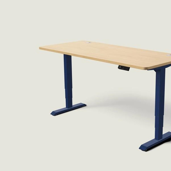 Bureau assis debout HomePro - Bleu nuit / Chêne / 180x80 cm