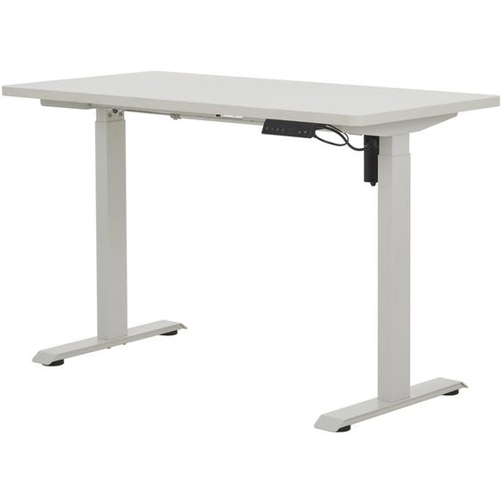 Bureau assis-debout My E-Desk - Réglage électrique en hauteur - L.120 x P.80 cm - Plateau blanc - Pieds métal blanc