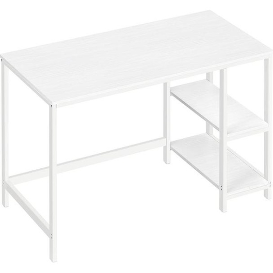 Bureau avec 2 étagères, érable blanc moderne