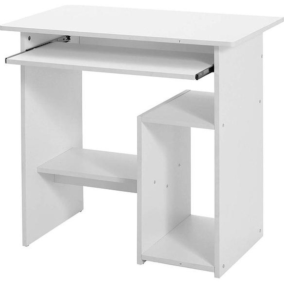 Bureau avec tiroir pour clavier, blanc